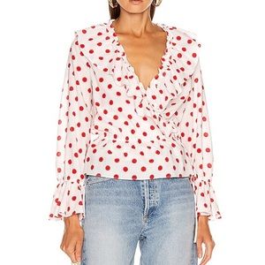 Rixo London Roisin Wrap Top